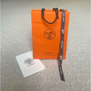 HERMES Shopping Bag - Small - with Ribbon and Receipt Envelope